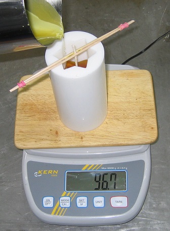 kerzenidee verschiedene kerzengrößen gießen mit einer form