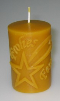 Candle mould: Star (Text german: "Frohes Fest")