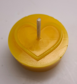 Teelichtform für 4 Teelichter - Motiv: Herz