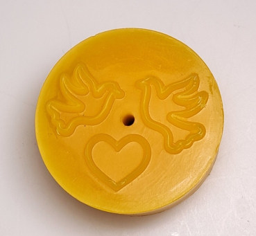 Teelichtform für 4 Teelichter - Motiv Tauben mit Ringen