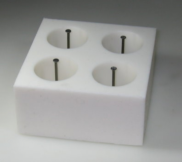 Mould for casting for 4 smooth candles (TL-HB) - flat topside