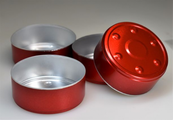 Red 50 Alu bowls MAXI 59 mm diameter (Alu-gross-50-RED)
