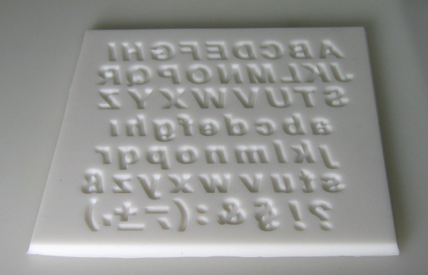 Mould for letters and punctuation marks (verzier-8)