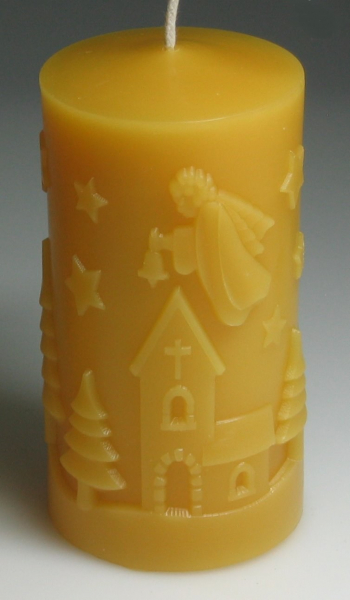 Silicone Mould: Angel with bell and church (F-W-31)