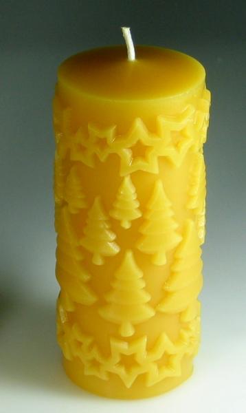 B-Ware: Kerzenform: Wald und Sterne (F-W-32)