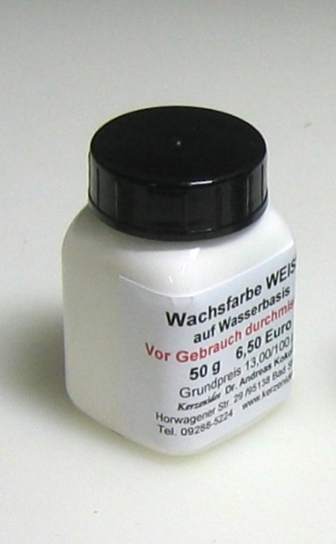 50 g WEISSE Kerzensfarbe auf Wasserbasis